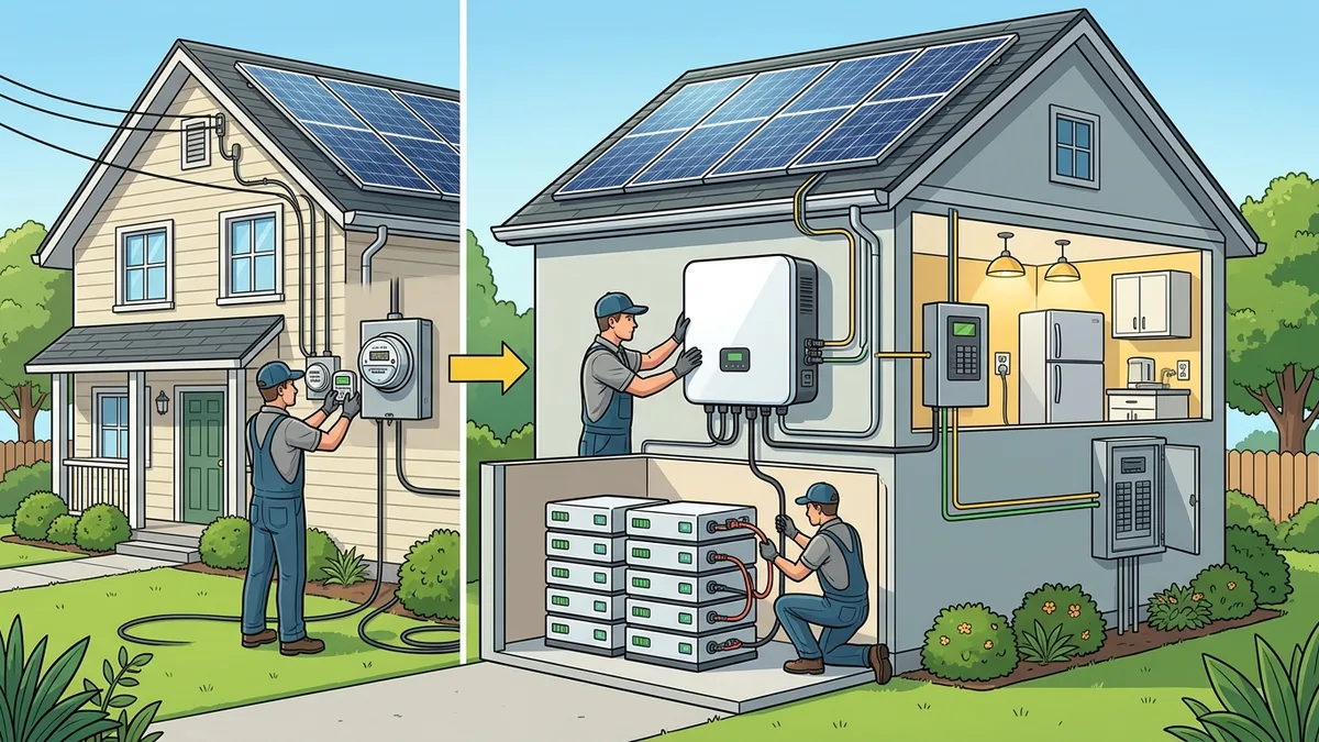 Jak přejít na hybridní fotovoltaickou elektrárnu 2026: Návod