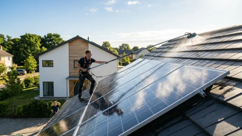 Jak čistit fotovoltaické panely na střeše 2026: Návod a tipy